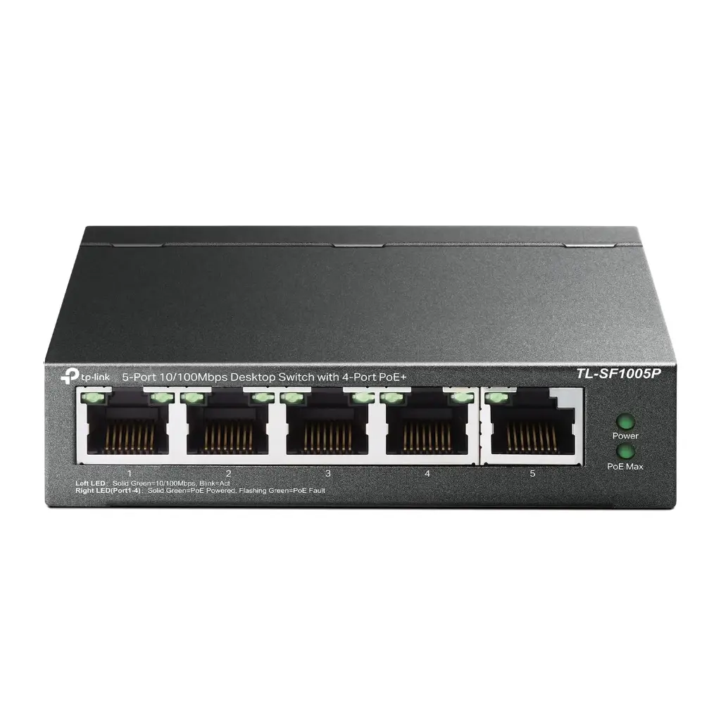 TP-LINK SWITCH 5 PUERTOS 10/100M POE (TL-SF1005P)                                                                             